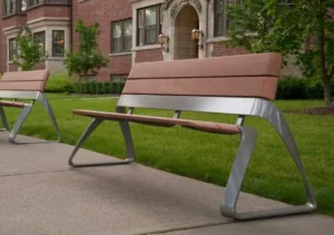 aménagement urbain, banc installer dans un lieu résidentielle